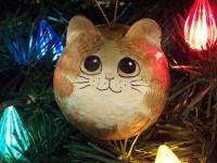 Donna D. Tate hand painted cat ornament
