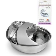 Pioneer Pet 6023 Stainless Steel Drinking Fountain, Raindrop Design