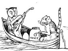 The owl and the pussycat in their boat