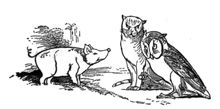 The owl and the pussycat with the pig