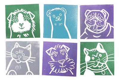 Some example pet illustrated prints