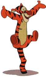 Tigger bouncing on his tail